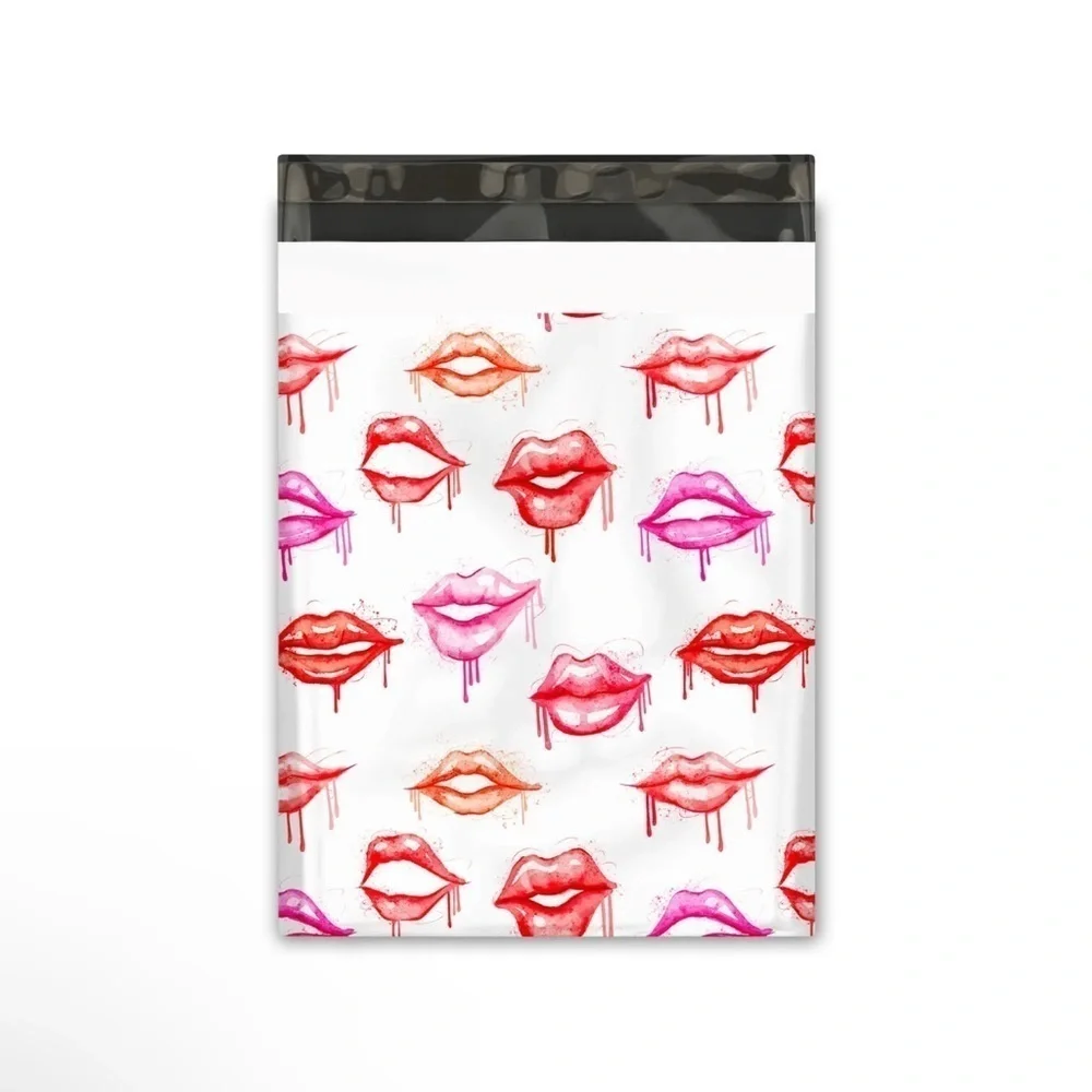 15 count, 10x13” Kiss Lips Polymailer Bags